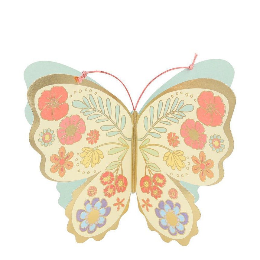 Meri Meri: kartka okolicznościowa 3D Motyl z Kwiatów - Noski Noski