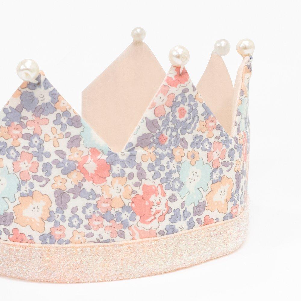 Meri Meri: korona z perełkami Floral & Pearl Party Crown - Noski Noski