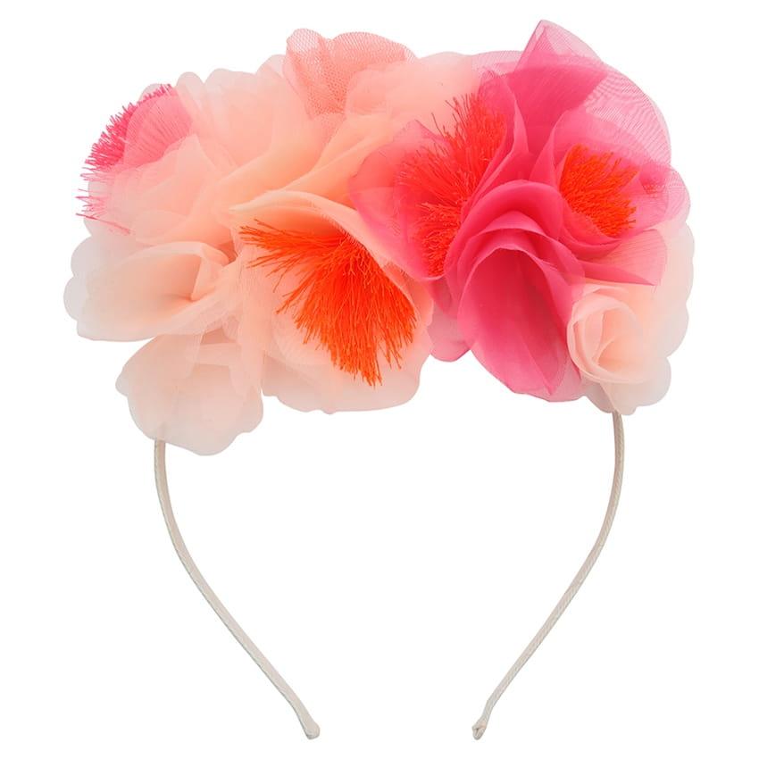 Meri Meri: opaska kwiaty Pink Floral Headband - Noski Noski