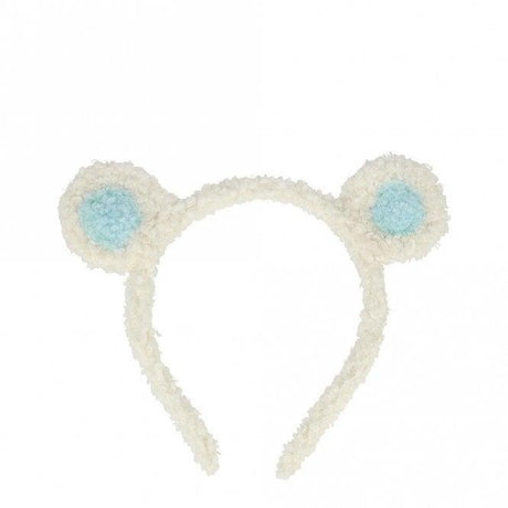 Opaska misia na głowę Meri Meri Bear Ear z futrzanymi uszkami dla dzieci 4+, miękka i urocza ozdoba.