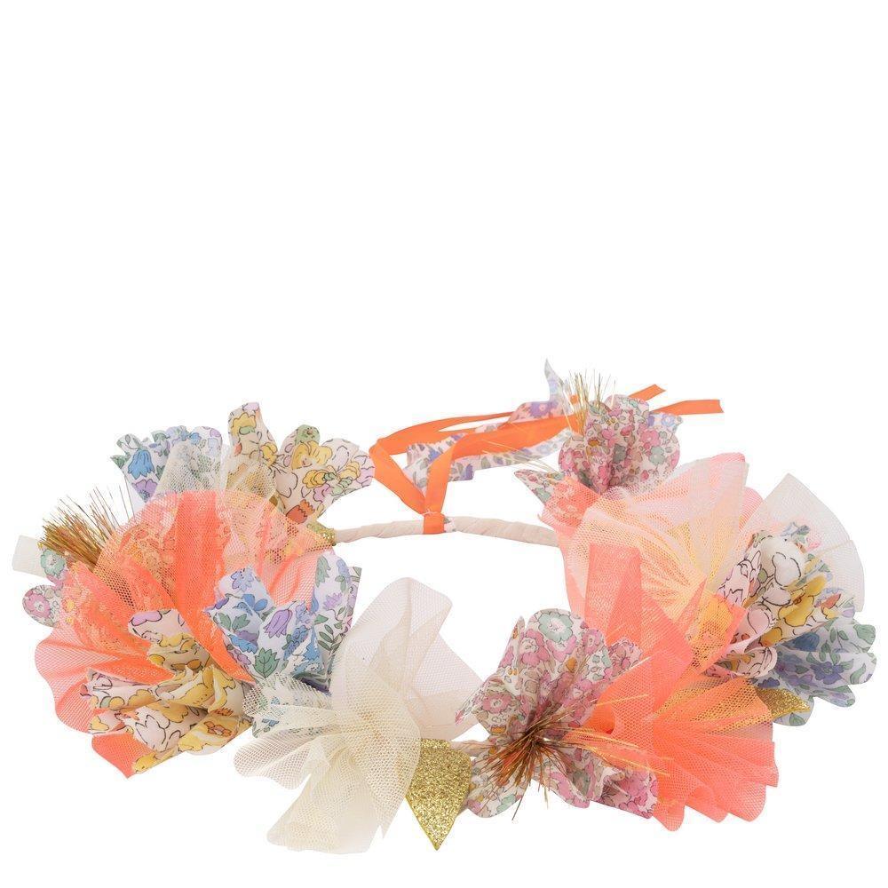 Meri Meri: opaska wianek Floral Halo Fabric Crown - Noski Noski