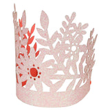 Meri Meri: papierowe brokatowe korony 8 Pink Glitter Crowns - Noski Noski