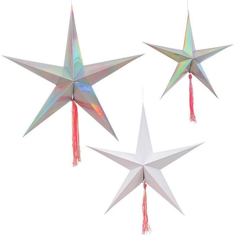 Meri Meri: papierowe gwiazdy Shooting Star Decorations - Noski Noski