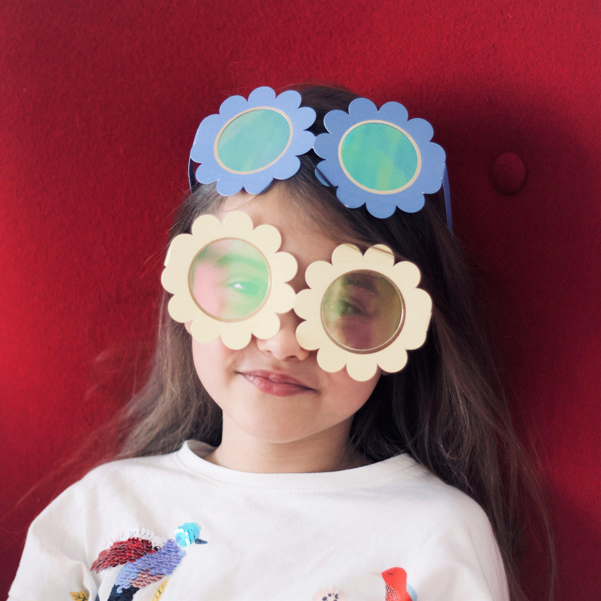 Meri Meri: papierowe okulary kwiaty Flower Sunglasses - Noski Noski