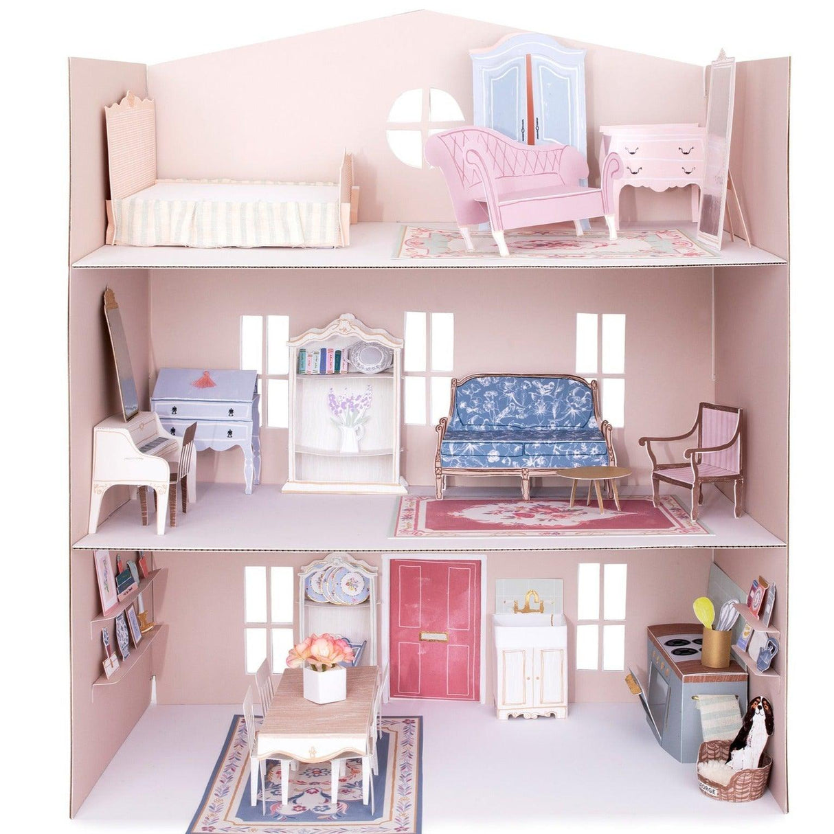 Meri Meri: papierowy domek dla lalek Mini Paper Doll House - Noski Noski