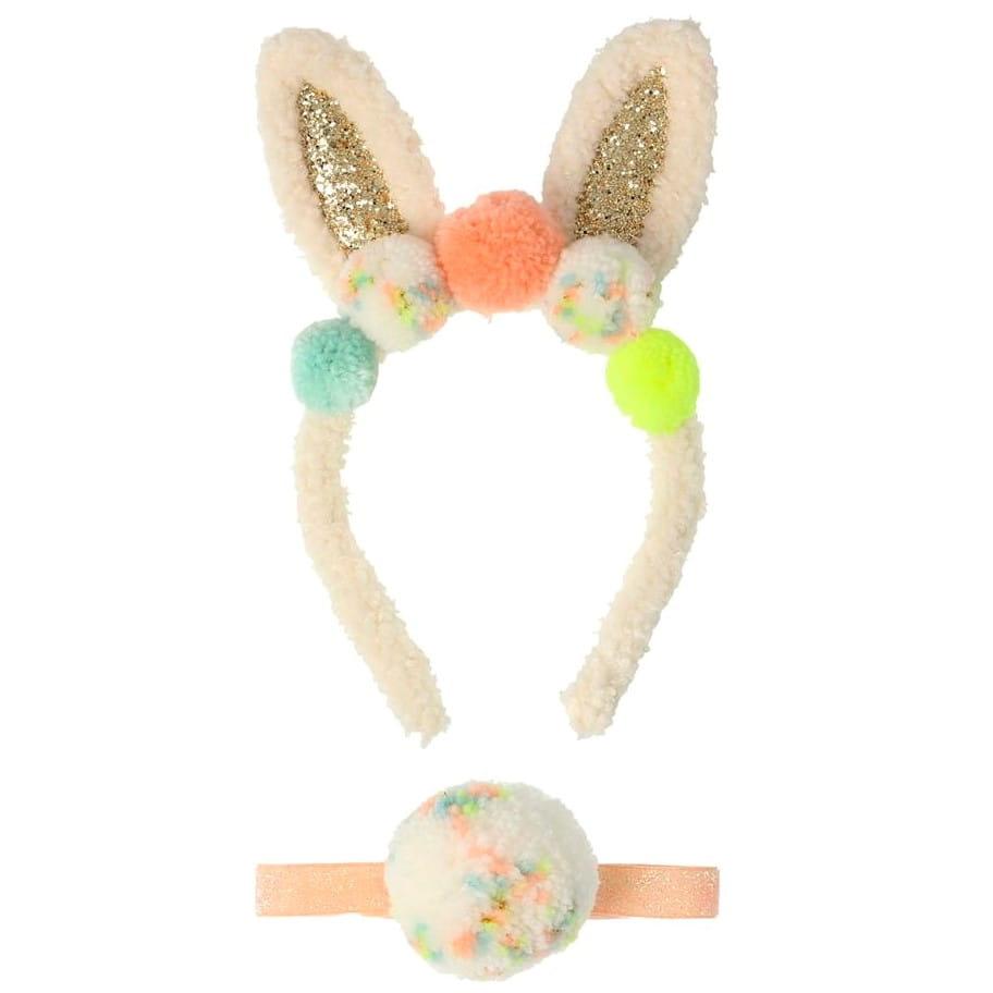 Meri Meri: przebranie pluszowy króliczek Pompom Bunny Ear Dress Up - Noski Noski