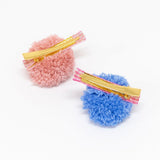 Meri Meri: spinki do włosów Gingham Big Pompom Hair Clips - Noski Noski