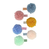 Meri Meri: spinki do włosów Gingham Big Pompom Hair Clips - Noski Noski