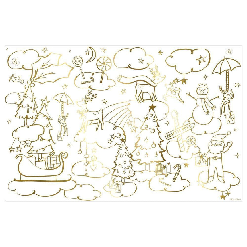 Meri Meri: świąteczne plakaty do kolorowania Christmas Coloring Posters - Noski Noski