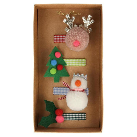 Meri Meri: świąteczne spinki do włosów Festive Icon Hair Clips - Noski Noski