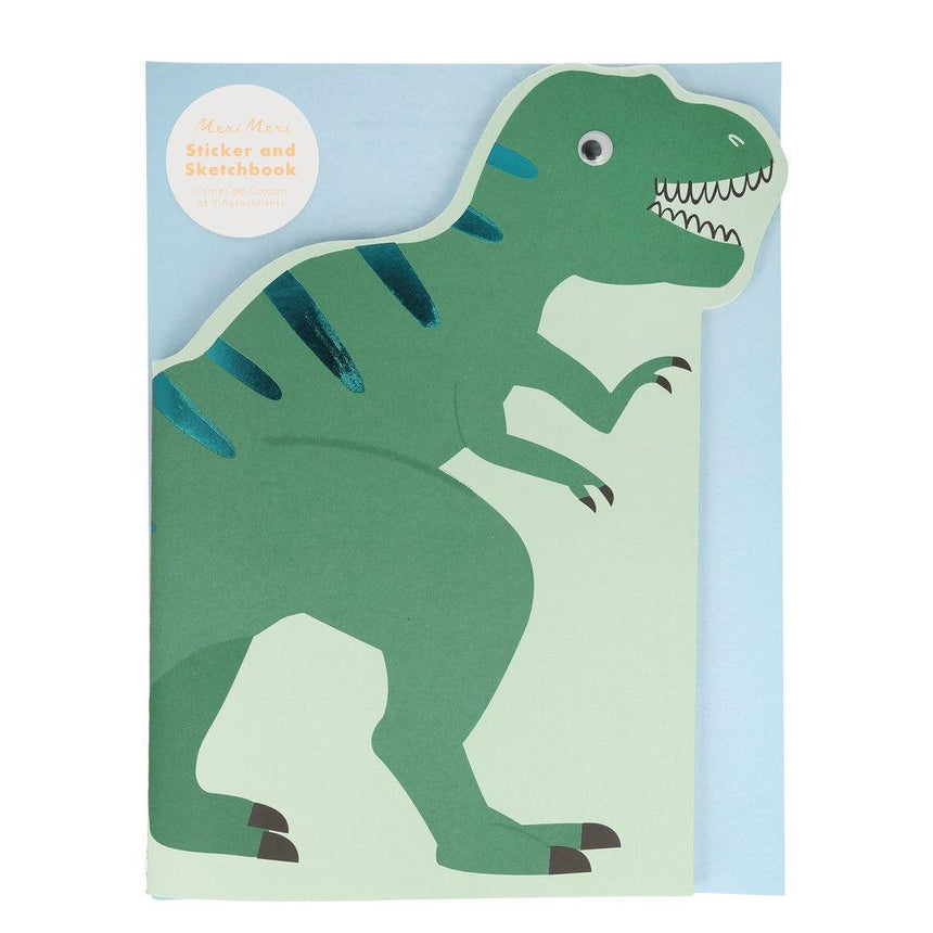 Meri Meri: szkicownik z naklejkami Dinozaur - Noski Noski