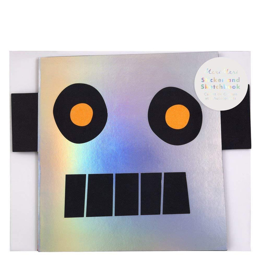 Meri Meri: szkicownik z naklejkami Robot - Noski Noski