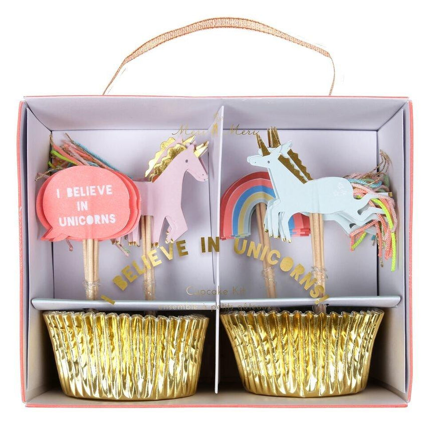 Meri Meri: zestaw do babeczek jednorożce I Believe in Unicorns - Noski Noski