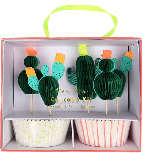 Papilotki do muffinek z kaktusami Meri Meri, idealne na babeczki urodzinowe i tort z babeczek na urodziny.