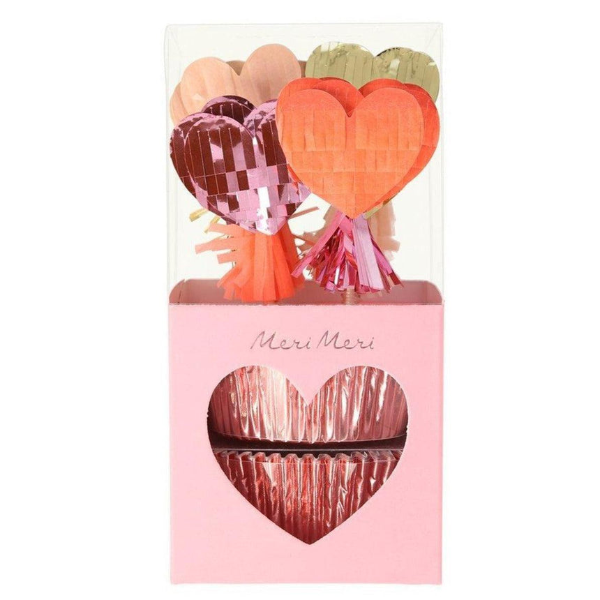 Meri Meri: zestaw do babeczek serca Piñata Hearts - Noski Noski