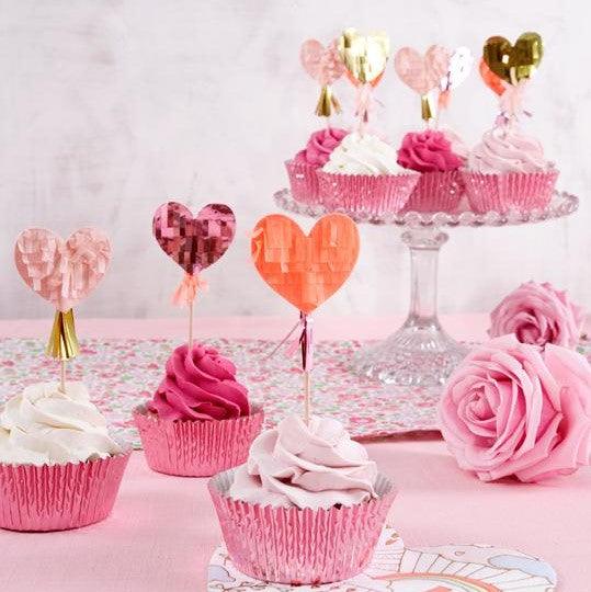 Meri Meri: zestaw do babeczek serca Piñata Hearts - Noski Noski