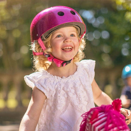 Micro: kask dla dzieci brokatowy Glitter Pink - Noski Noski