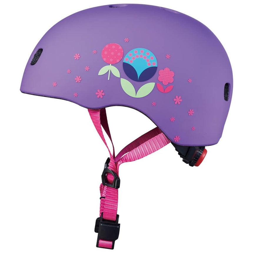 Micro: kask dla dzieci fioletowy Floral Purple V2 - Noski Noski