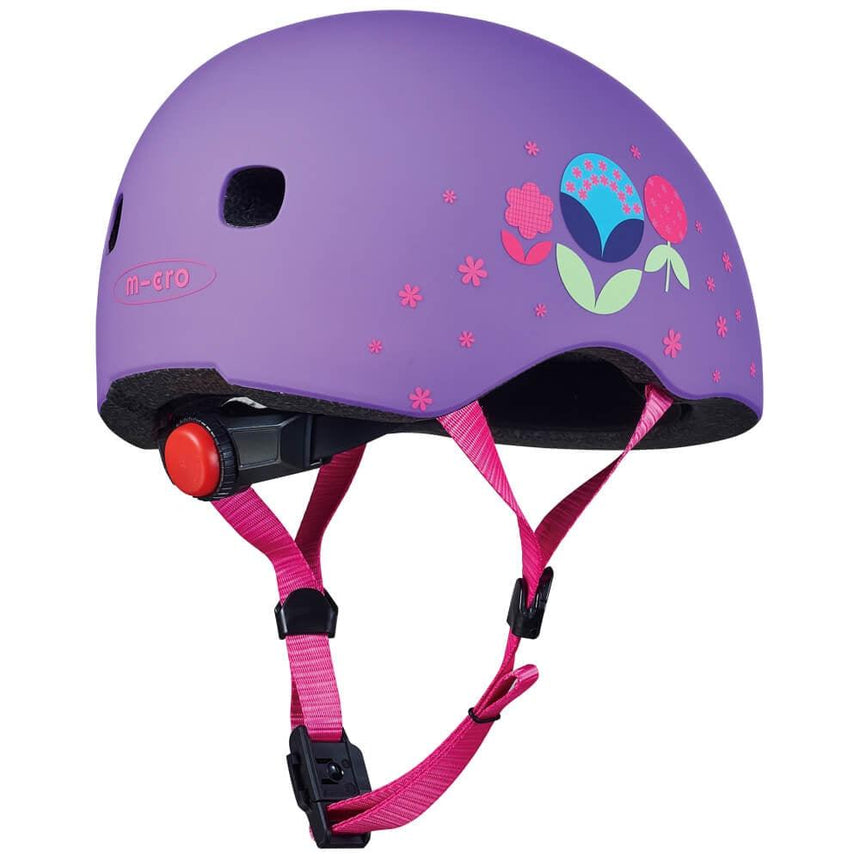 Micro: kask dla dzieci fioletowy Floral Purple V2 - Noski Noski