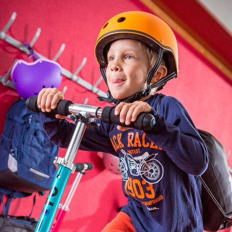 Micro: kask dla dzieci pomarańczowy Matt Orange - Noski Noski