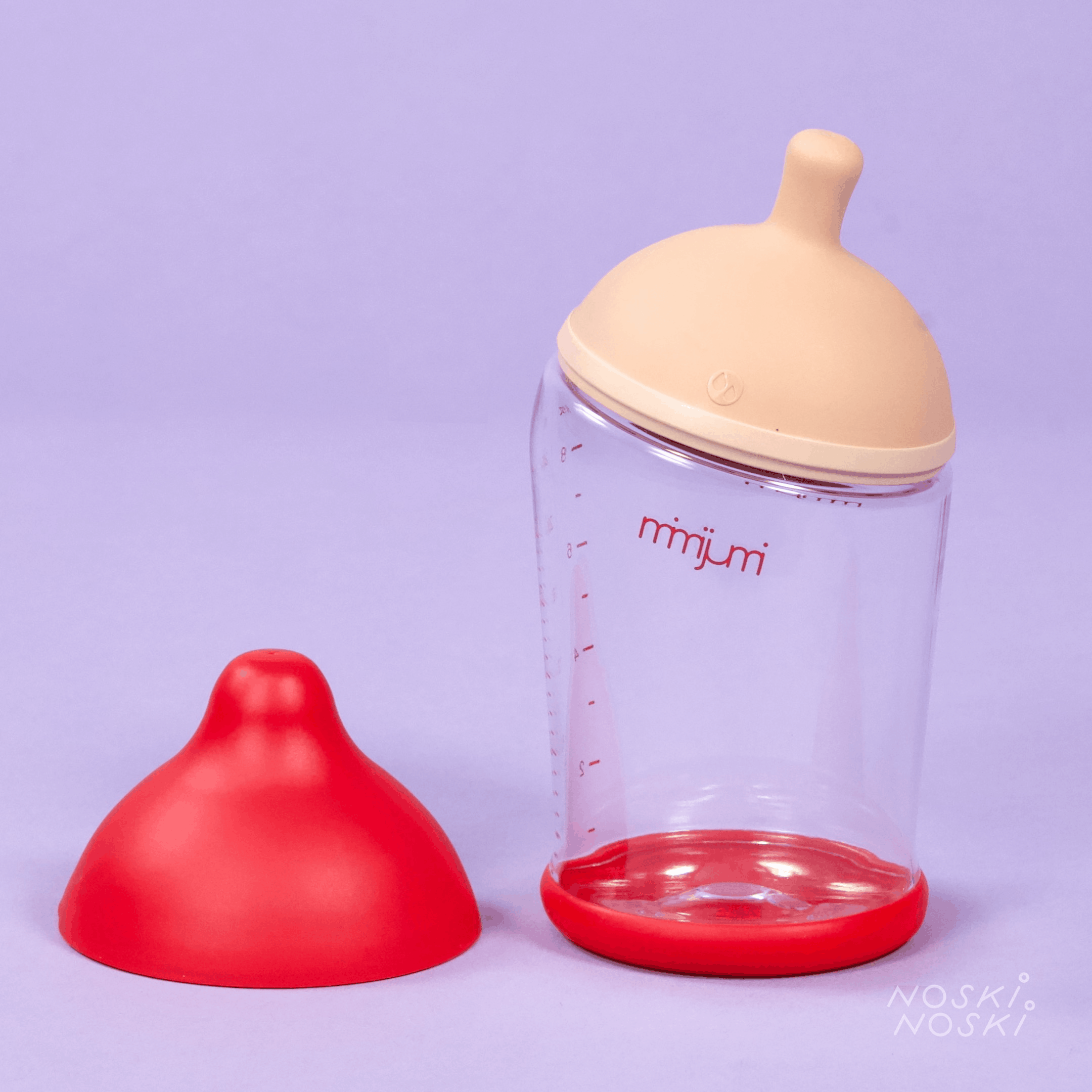 Mimijumi: butelka dla niemowląt 240 ml smoczek poziom 1 - Noski Noski