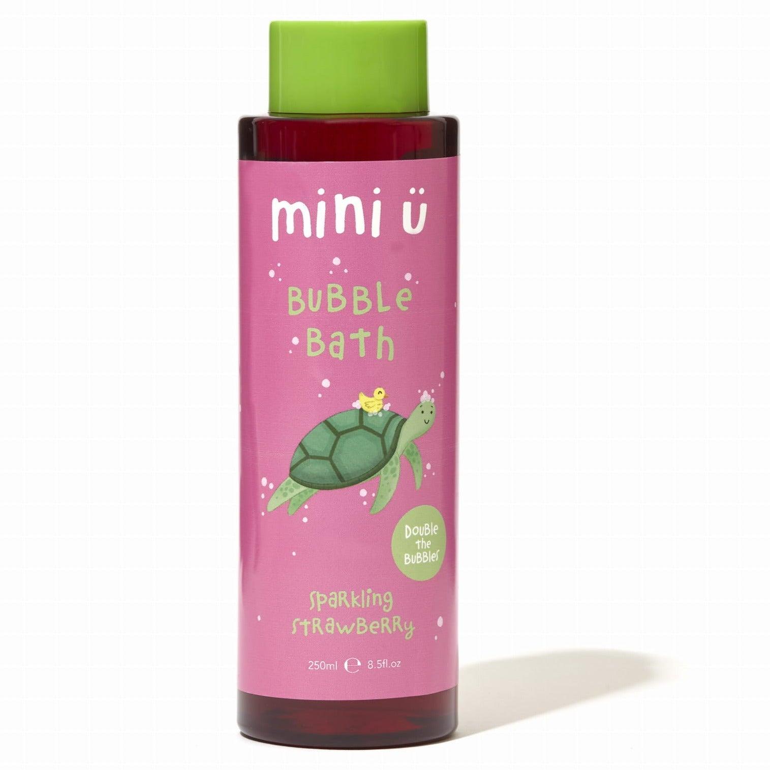 Mini U: naturalny bąbelkowy płyn do kąpieli Sparkling Strawberry - Noski Noski