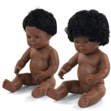 Miniland: lalka dziewczynka Afroamerykanka 38 cm - Noski Noski