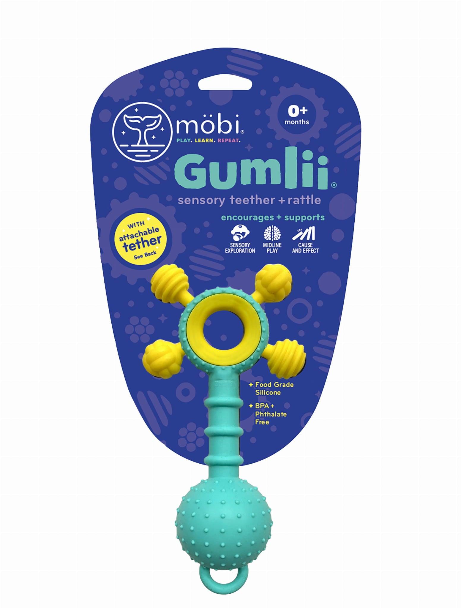Möbi: sensoryczny gryzak z grzechotką Gumlii - Noski Noski
