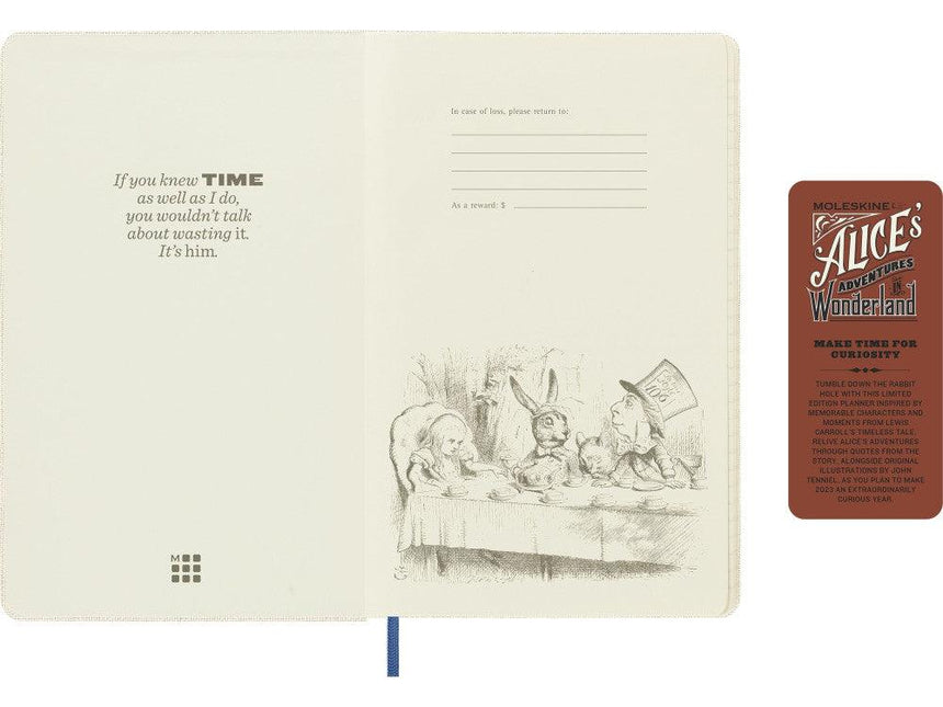 Moleskine: kalendarz tygodniowy Alice in Wonderland L 2023 - Noski Noski