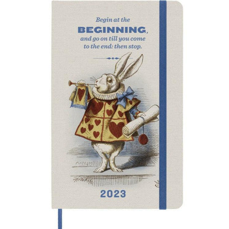 Moleskine: kalendarz tygodniowy królik Alice in Wonderland L 2023 - Noski Noski