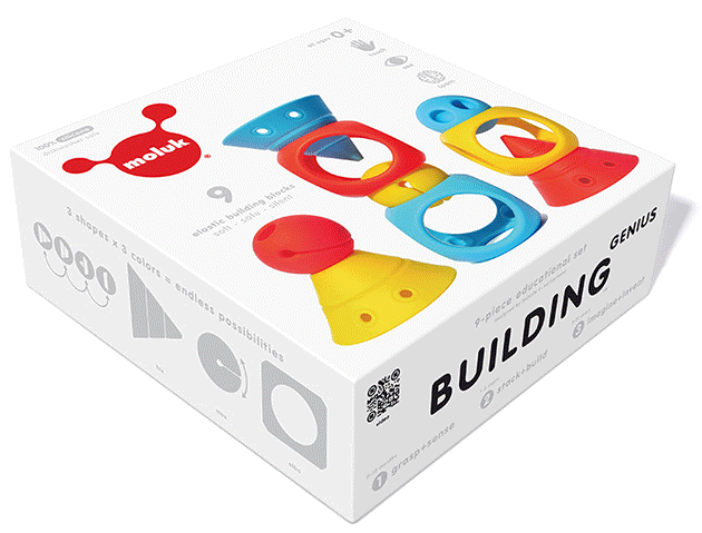 Moluk: zestaw zabawek Building Genius 9 el. - Noski Noski
