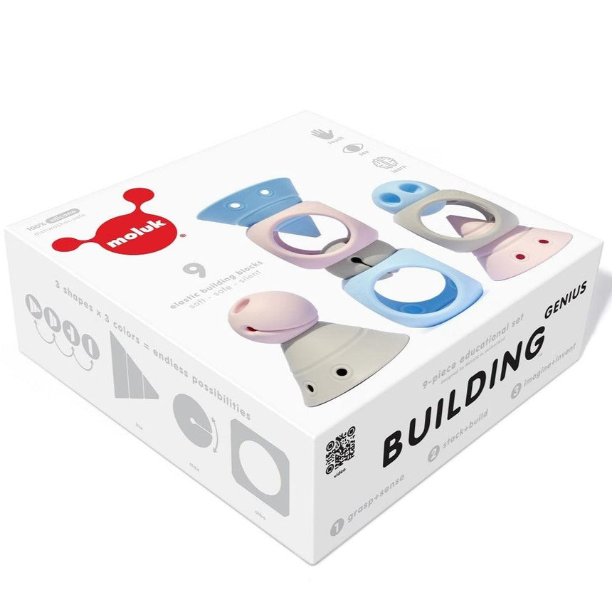 Moluk: zestaw zabawek Building Genius Pastel 9 el. - Noski Noski