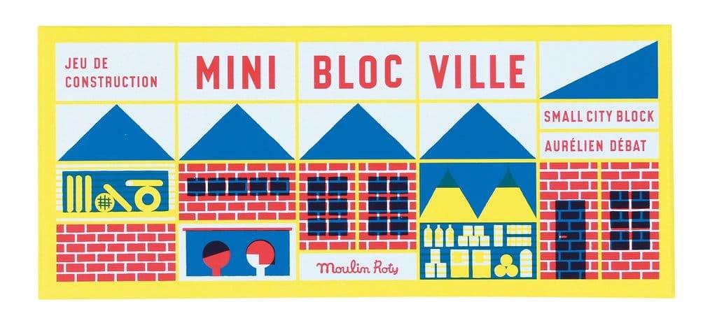 Moulin Roty: drewniane klocki miasto Mini Bloc Ville 23 el. - Noski Noski