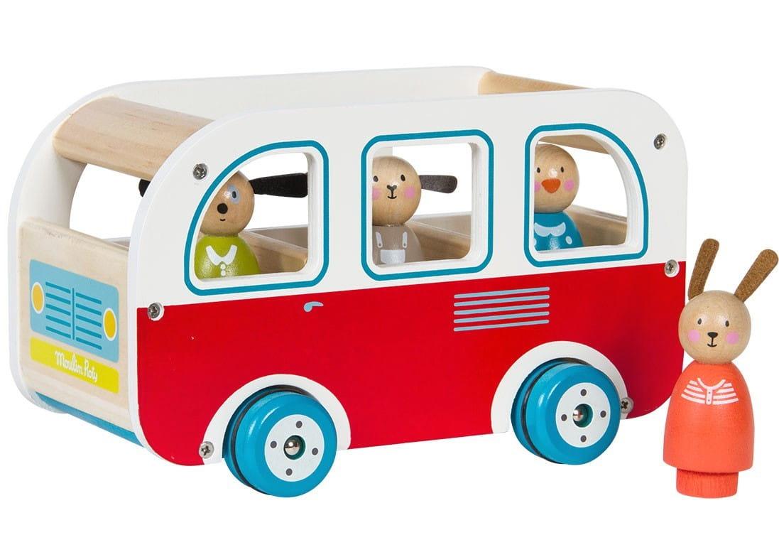 Moulin Roty: drewniany autobus Wielka Rodzina - Noski Noski