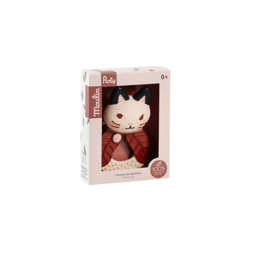Moulin Roty: gumowy gryzak Kot Apres la Pluie - Noski Noski