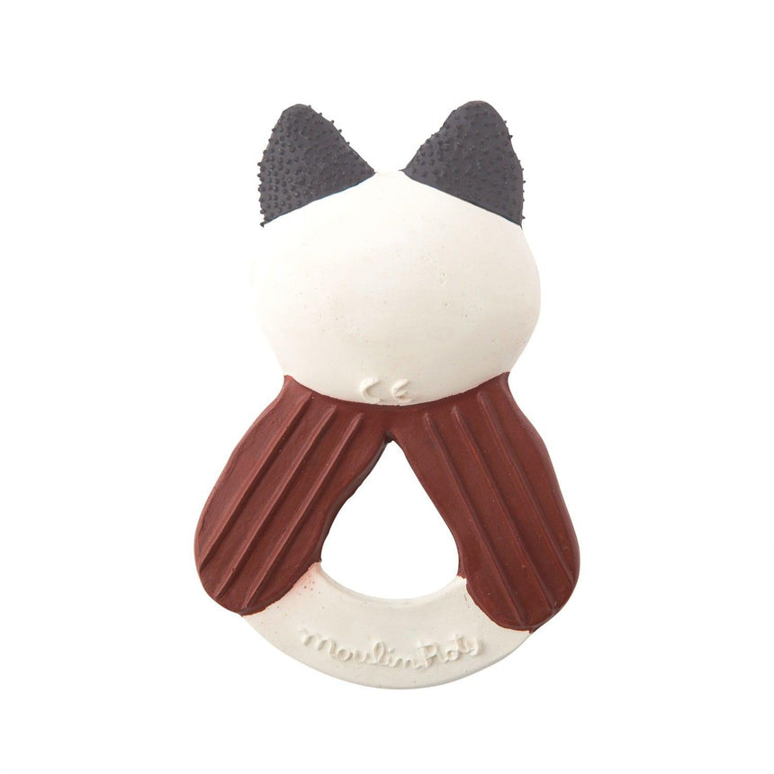 Moulin Roty: gumowy gryzak Kot Apres la Pluie - Noski Noski