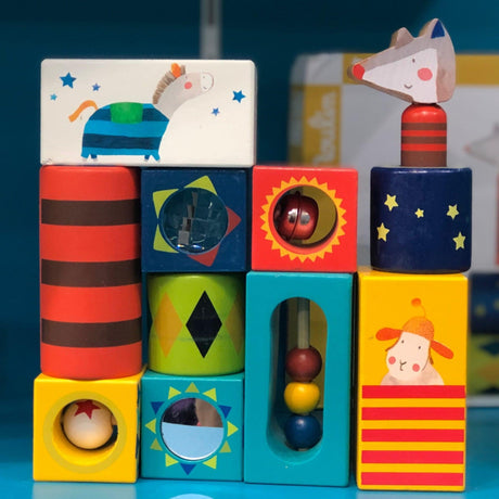 Moulin Roty: klocki sensoryczne Zig Zag - Noski Noski
