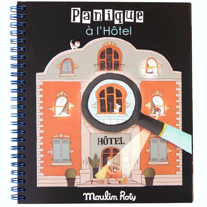 Moulin Roty: książka z lupą Panique à l'hôtel - Noski Noski