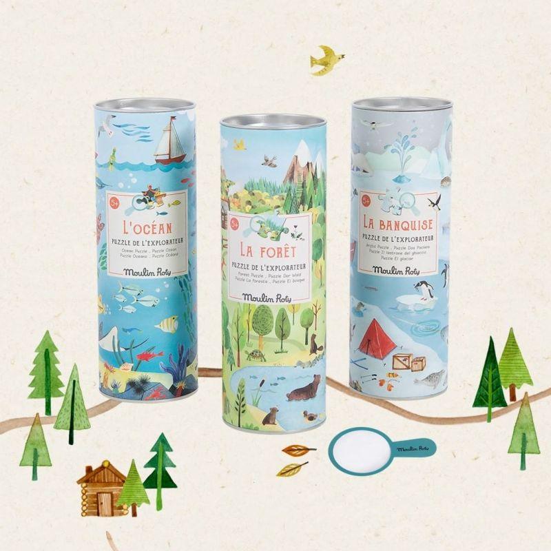 Moulin Roty: puzzle odkrywcy Ocean 96 el. - Noski Noski
