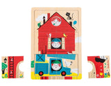 Moulin Roty: puzzle warstwowe Les Bambins 1 2 3 To My! - Noski Noski