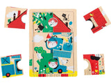 Moulin Roty: puzzle warstwowe Les Bambins 1 2 3 To My! - Noski Noski