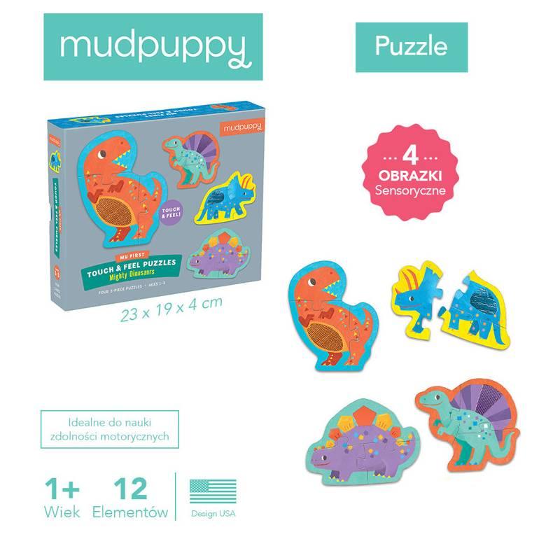 Mudpuppy: pierwsze puzzle sensoryczne Potężne Dinozaury - Noski Noski