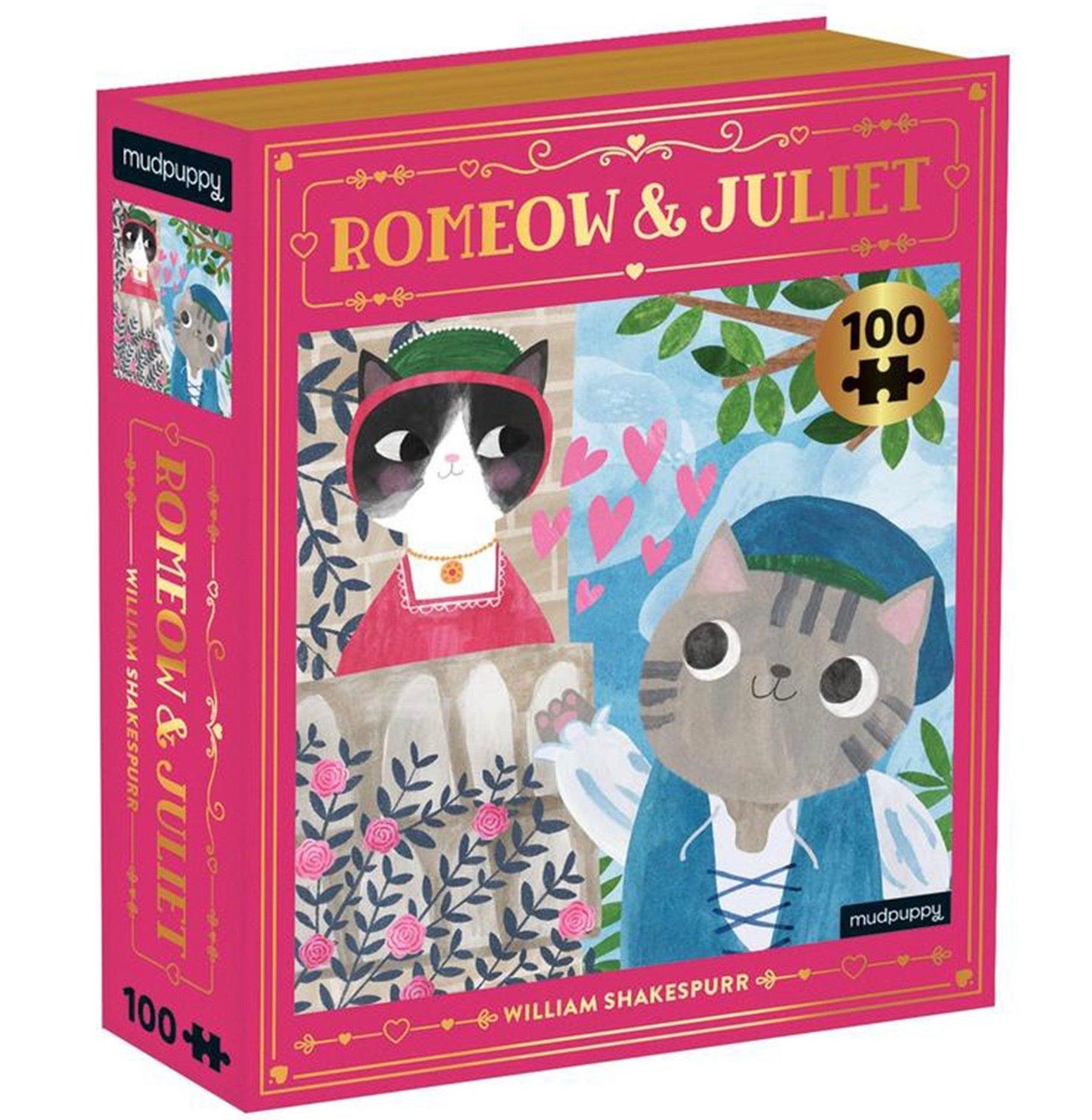 Mudpuppy: puzzle Kotopowieści Romeomiau i Julia 100 el. - Noski Noski