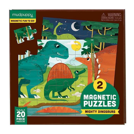 Mudpuppy: puzzle magnetyczne dinozaury Mighty Dinosaurs - Noski Noski