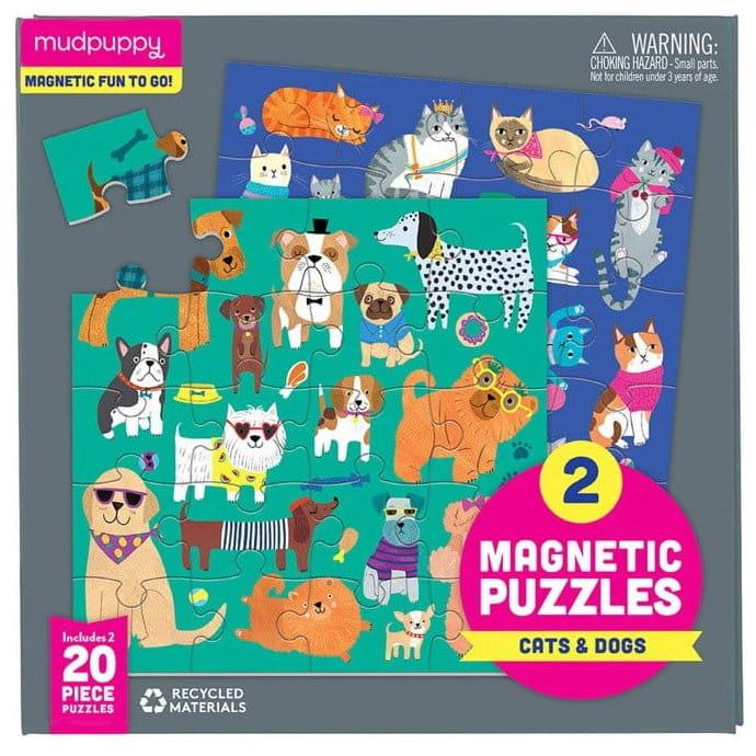 Mudpuppy: puzzle magnetyczne Psy i Koty - Noski Noski