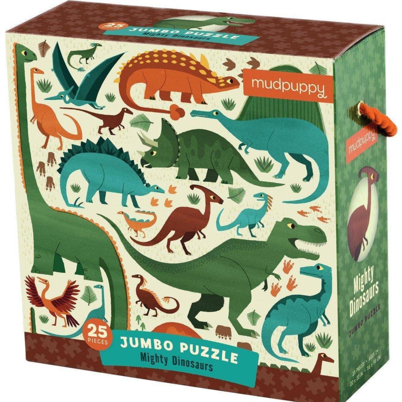 Mudpuppy: puzzle podłogowe Jumbo Potężne Dinozaury 25 el. - Noski Noski