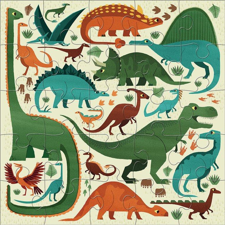 Mudpuppy: puzzle podłogowe Jumbo Potężne Dinozaury 25 el. - Noski Noski