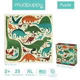Mudpuppy: puzzle podłogowe Jumbo Potężne Dinozaury 25 el. - Noski Noski