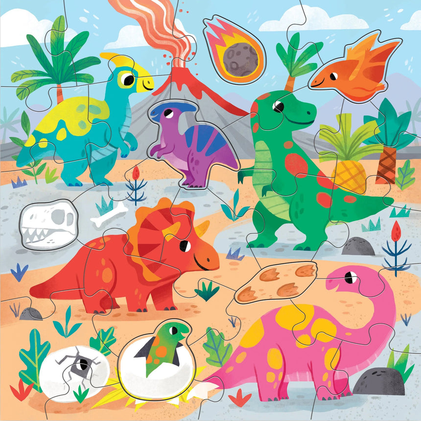 Mudpuppy: puzzle podłogowe Park dinozaurów 25 el. - Noski Noski