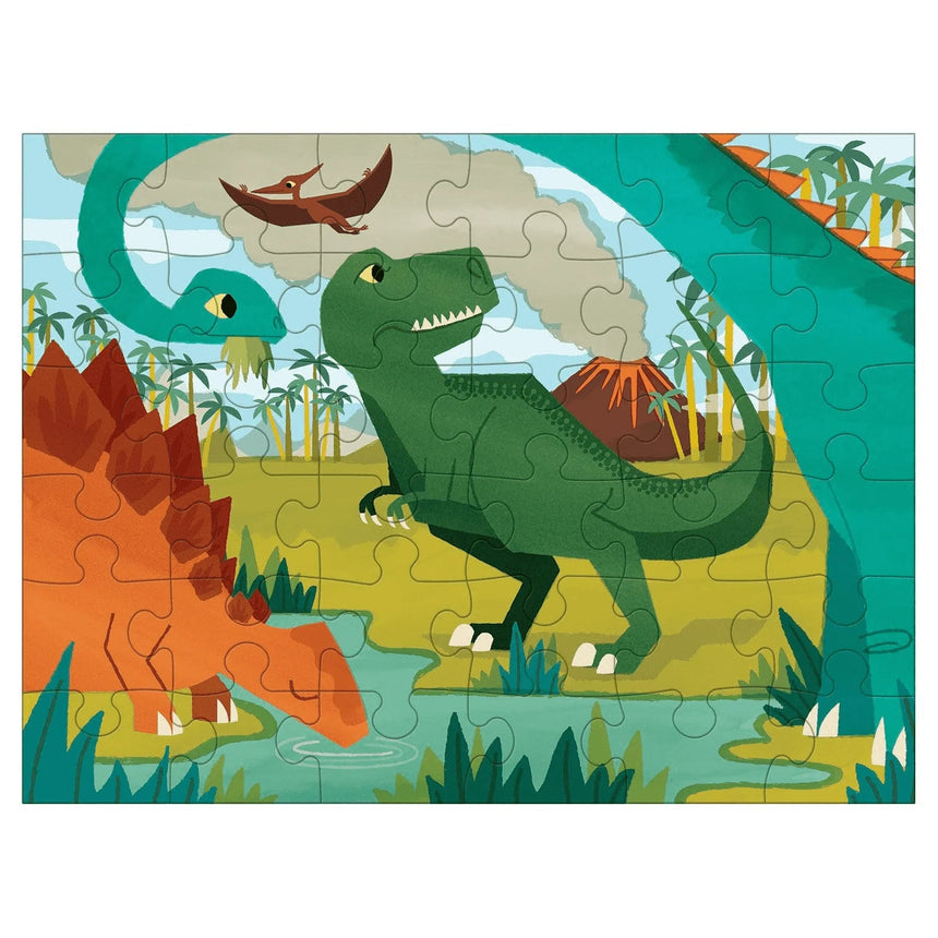 Mudpuppy: puzzle podróżne w woreczku Park dinozaurów 36 el. - Noski Noski